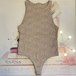 Leopard Print Bodysuit Tank Size M